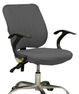 Copertura elastica grigia in poliestere ed Spandex per sedia da ufficio
