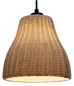 Plafoniera moderna in cotone lavorato a maglia - Nagano White, 23*21*21 cm, Plafoniere classiche e moderne