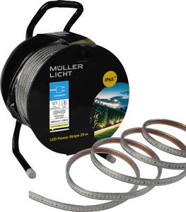 MÜLLER-LICHT Striscia LED Power Stripe 25m, 290 W, 25000 lm, 2700 K, IP44, warmweiß