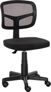 Okwish sedia da ufficio ergonomica reclinabile con sedile girevole a 360° in schiuma, sedia da scrivania girevole regolabile in altezza con schienale, nero