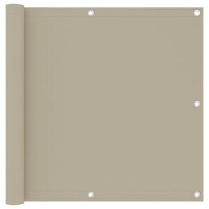 Paravento da Balcone Beige 90x500 cm in Tessuto Oxford
