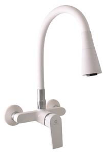 RAV Slezák Miscelatore per lavello con braccio flessibile COLORADO, Colore: bianco/cromo, Dimensioni: 100 mm