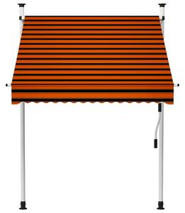 Tenda da Sole Retrattile Manuale 150 cm Arancione e Marrone