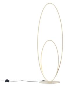 Lampada da terra di design beige con LED dimmerabile a 3 livelli - Boomerang