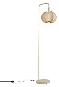 Lampada da terra Japandi beige con paralume - Gertie
