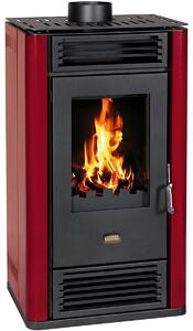 Stufa a legna Prity K3GT D Burgundy - 8,1 kW, A+