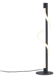 Lampada da tavolo moderna nera con LED dimmerabile a 3 livelli - Twirl