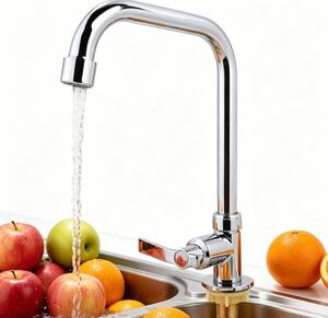 Rubinetto da cucina in acciaio inossidabile per acqua fredda, attacco G1/2"