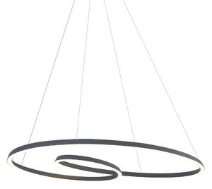 Lampada a sospensione scandinava nera 110 cm con LED dimmerabile a 3 livelli - Circuit