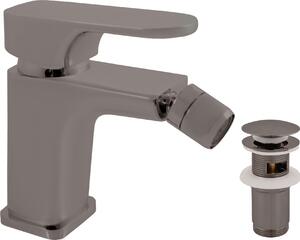 YUKON - Miscelatore per bidet con scarico, grigio metallo - spazzolato YU145.0KMGK, RAV Slezák