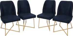 Skye Decor, Madrid 908 V4, set di sedie (4 pezzi), oro, 100% METALLO, 50 x 49 x 90 cm