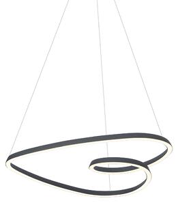 Lampada a sospensione scandinava nera 72 cm con LED dimmerabile a 3 livelli - Circuit