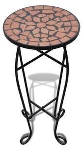 Tavolino per Piante con Mosaico Terracotta