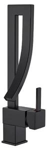 Miscelatore per lavabo, montaggio a soffitto, design monocomando, finitura nero opaco