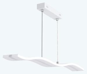 Doporro Lampadario a Sospensione 36W, 97 cm, Metallo Base, Lunghezza Filo 150 cm, Altezza regolabile, Lampada da Soffitto a Sospensione per Camera da Letto e Soggiorno, Bianco, Alivetta
