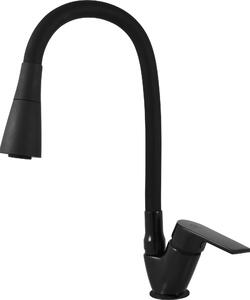 RAV Slezák Slezák-RAV COLORADO Miscelatore per lavello con braccio flessibile con doccetta Colore: nero opaco, Attacco: 3/8"