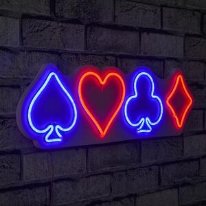 Opviq, Briscambille Poker Suits - Multicolore, Strisce LED, Multicolore, Strisce neon flessibili, 57 x 17 x 2 cm