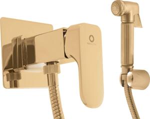 YUKON - Miscelatore per bidet a parete con installazione ad incasso, Oro - spazzolato YU147/1ZK, RAV Slezák
