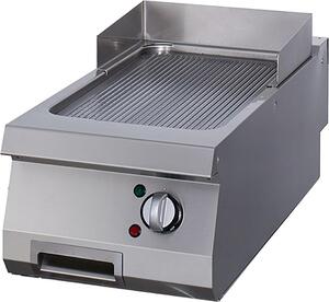 Maxima - Piastra Gastro Premium - Cromo scanalato - Unità singola - Profondità 90 cm - Elettrica