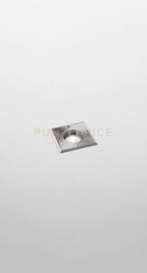 Floor square segnapasso l.11cm attacco gu10 ip67 cromo in acciao e 