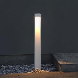Doporro Lampione da Giardino 60 cm IP65 con LED 5W 3000K C Paletto Luminoso da Esterno in Alluminio Bianco Opaco per Sentieri, Vialetti, Terrazze e Cortili, Design Moderno