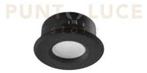 Daft faretto da incasso nero ip44 d.8,4cm attacco gu10