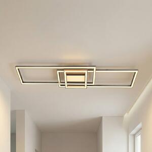 Plafoniera a LED Mairin Lindby, dimmerabile, Alluminio / Grigio / Zincato, Soggiorno / Sala da pranzo, Alluminio, Moderno, Plafoniera LED