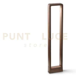 Nature paletto da esterno 4000k 698lm 12w ip65 corten h.80cm