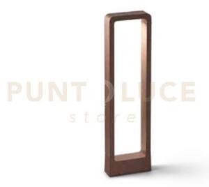 Nature paletto da esterno 4000k 698lm 12w ip65 corten h.60cm