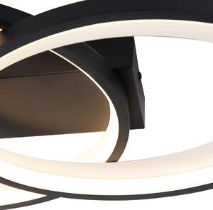 Lampada da soffitto di design nera con LED - Alexandra