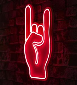Opviq, Insegna Rock N Roll - Rosso, Strisce LED, Rosso, Strisce neon flessibili, 25 x 44 x 3 cm