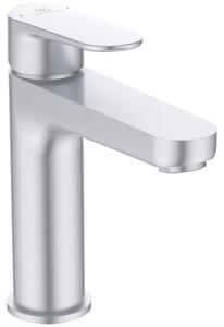 Miscelatore monocomando per lavabo, con bocca fissa, finitura argento opaco