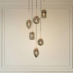 Lampada a sospensione in vetro Elani Lucande, dimmerabile, Nero, Soggiorno / Sala da pranzo, Vetro, Moderno, Lampada a sospensione