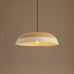 Lampada a sospensione Caliva Lindby, Crema / Ambra, Soggiorno / Sala da pranzo, Tessuto / Stoffa / Seta, Moderno, Lampada a sospensione