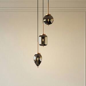 Lampada a sospensione in vetro Elani Lucande, dimmerabile, Nero, Soggiorno / Sala da pranzo, Vetro, Moderno, Lampada a sospensione