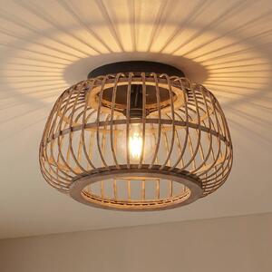 Plafoniera soffitto Bominio Lindby, dimmerabile, Legno chiaro, Soggiorno / Sala da pranzo, Legno, Scandinavo, Plafoniera