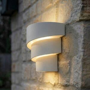 Applique da esterni a LED Valir Lindby, Bianco / Opale, Alluminio, Design, Applique LED da esterni