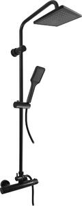 Slezák-RAV Miscelatore termostatico per doccia nero opaco con soffione e doccetta, Colore: nero opaco, Dimensioni: 150 mm