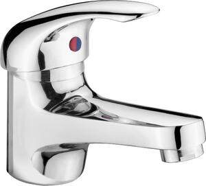 Rubinetto per lavabo a bassa pressione, in ottone cromato, completo di kit di scarico