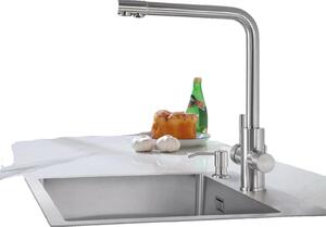 Rubinetto da cucina, doccetta estraibile, design a doppia maniglia, G3/8