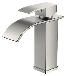 Rubinetto per lavabo, modello cascata. Miscelatore monocomando. Attacco con altezza di 110 mm