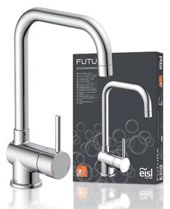 Rubinetto da cucina con beccuccio alto e tecnologia a risparmio energetico