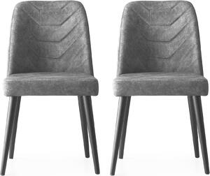 Skye Decor, Dallas - 527 V2, set di sedie (2 pezzi), antracite, 100% LEGNO, 50 x 49 x 90 cm