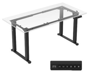 MARK ADLER Xeno 5.0 Nero | Supporto da scrivania regolabile in altezza Telaio del supporto da scrivania regolabile elettricamente | Supporto gambe regolabile | Nero