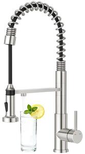 Rubinetto da cucina a 3 vie con doccetta estraibile, 2 in 1, compatibile con filtri per l'acqua
