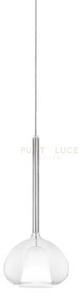 Beba sospensione 1 luce attacco g9 vetro trasparente d.15cm rosone 