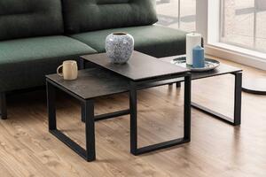 Set tavolo >Katrine< (2 pezzi) in nero - 115x45x69 (LxAxP)