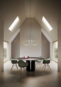 Filo lampadario a sospensione diametro 110cm cipria opaco a led 270