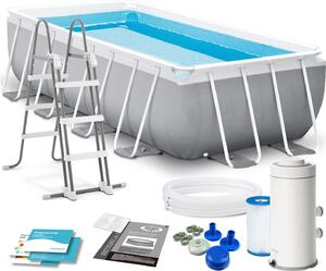 Piscina "Prism Frame" Rettang.C/Tel.Portante C/Pompa Cm.400X200X100H. - capacità lt.6836 - peso kg.68,5 (26788)