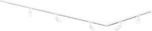 Set MRail da 3 metri diritto/a L + 5 faretti inclusi, bianco